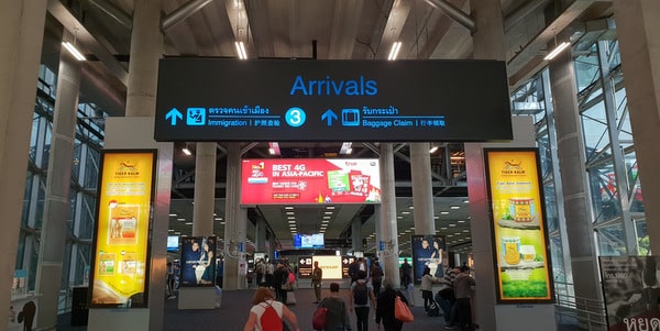 Early Morning Arrivals at Suvarnabhumi Airport, Bangkok